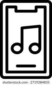 Estilo de icono de App de música móvil de diseño de Vector