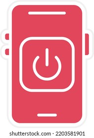Vector Design Mobile Power Icon Style
