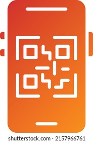 Vector Design Mobile Qr Code Icon Style