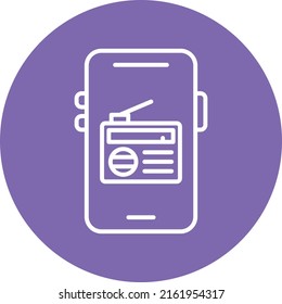 Vector Design Mobile Radio Icon Style