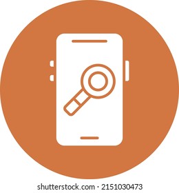 Estilo de icono de investigación móvil de diseño de vectores