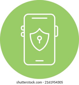 Diseño de vectores Estilo de icono de seguridad móvil