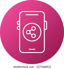 Diseño de vectores Estilo de icono de compartición móvil