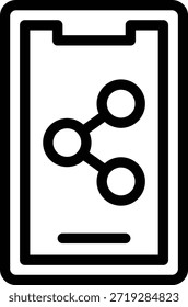 Diseño de Vector Mobile Compartir Icon Style