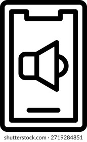 Estilo de icono de altavoz móvil de diseño de Vector