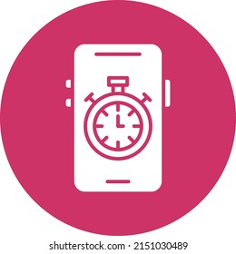 Diseño de vectores Estilo de icono de Stopwatch móvil