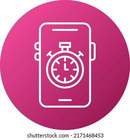 Diseño de vectores Estilo de icono de Stopwatch móvil