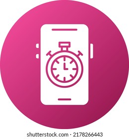 Vector Design Mobile Stopwatch Icon Style