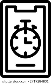 Estilo de Ícone de Cronômetro Móvel de Design de Vetor