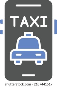 Vector Design Mobile Taxi Icon Style