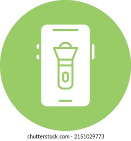 Diseño de vectores Estilo de iconos de la antorcha móvil