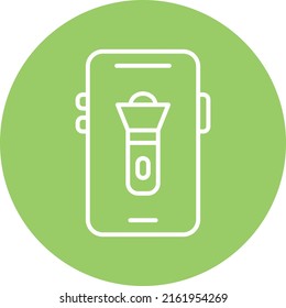 Vector Design Mobile Torch Icon Style