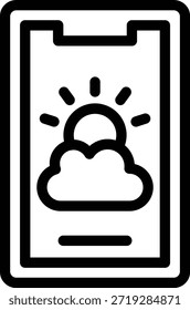 Estilo de Ícone de Clima Móvel de Design de Vetor