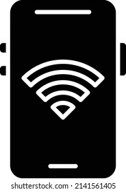 Diseño de vectores Estilo de icono Wifi móvil