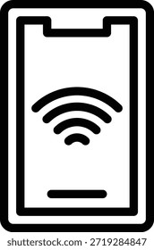 Vektordesign Mobile Wifi Symbolstil