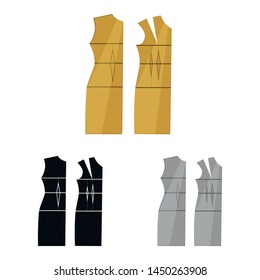 Vector design of mockup and clothes symbol. Set of mockup and texture stock vector illustration.