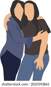 vector design model LGBTQ Families in two members 