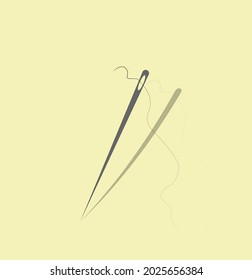 vector design model with needle and thread