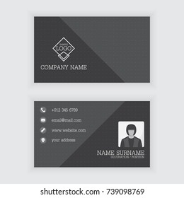 Vector design of modern black business card template