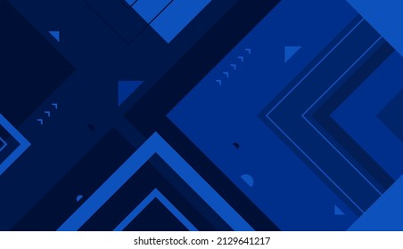 Vector design of modern blue abstract geometric background vector
