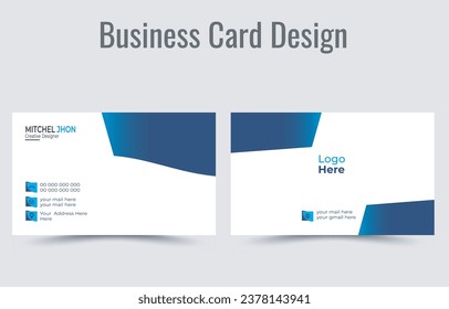 Vector design modern business card with company logo. Visiting card for business and personal use.
