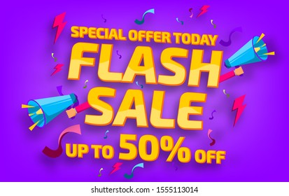 Vector design Modern concepts promote flash sales support for business templates and Berner.