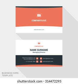 Vector Design Modern Creative and Clean Business Card Template. Flat Design Vector Illustration