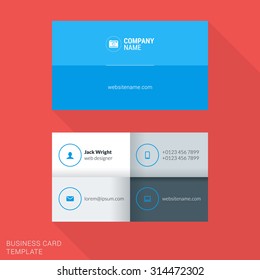 Vector Design Modern Creative and Clean Business Card Template. Flat Design Vector Illustration