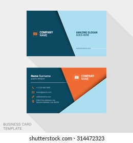 Vector Design Modern Creative and Clean Business Card Template. Flat Design Vector Illustration