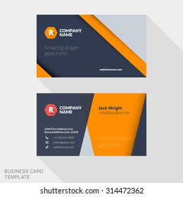 Vector Design Modern Creative and Clean Business Card Template. Flat Design Vector Illustration