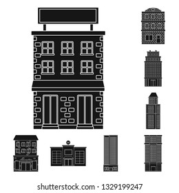 Vector design of modern and estate   logo. Set of modern and building vector icon for stock.