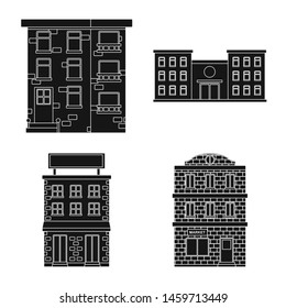 Vector design of modern and estate logo. Collection of modern and building stock vector illustration.