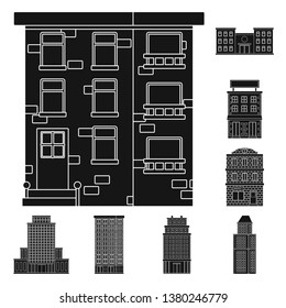 Vector design of modern and estate   sign. Set of modern and building stock symbol for web.