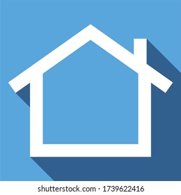 Vector design of modern home, vector isolated with a blue background, Stay at home 