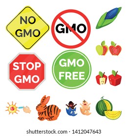 Vector design of modified and genetically symbol. Collection of modified and science vector icon for stock.