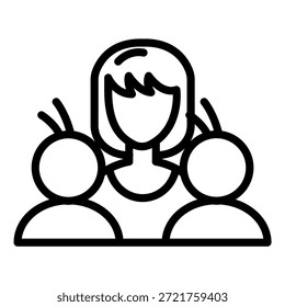 Diseño de Vector Estilo amoroso del icono de la risa de la mamá