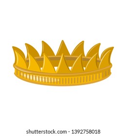 Vector design of monarchy and gold sign. Set of monarchy and heraldic vector icon for stock.