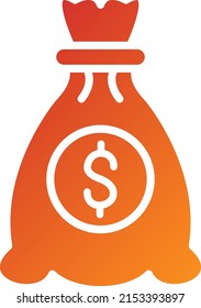 Diseño de vectores Estilo de icono Bolsa de dinero