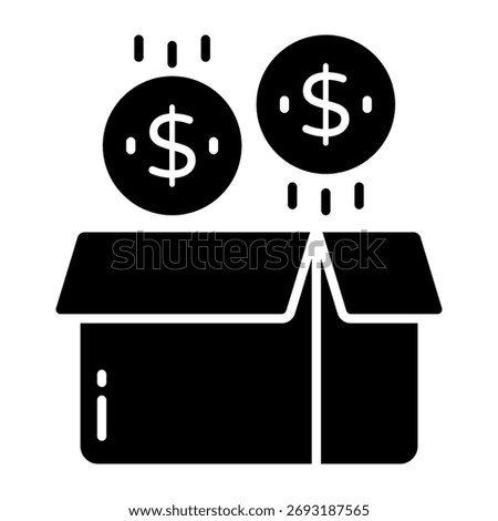 A vector design of money box