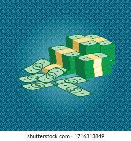 Vector design of money. Flat design style, Icon Vector. Payment system. Business concept, Coins money Sign isolated pattern background