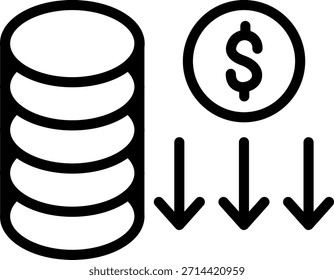 Vetor Design Money Lost Icon Style