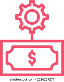 Diseño de vectores Estilo de iconos de administración de dinero