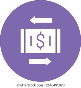 Diseño de vectores Estilo de icono de transferencia de dinero