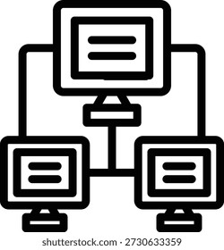 Symbolstil für Monitore im Vektordesign