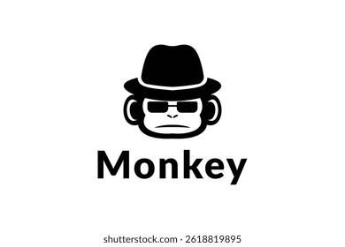 vector design monkey logo. logo template
