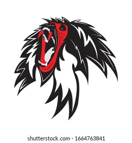 vector design monkey mascot template, esports logo. product logo
