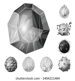 Vector design of monster  and fantasy icon. Set of monster  and big vector icon for stock.