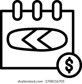 Diseño de Vector Tarifas mensuales Icon Style