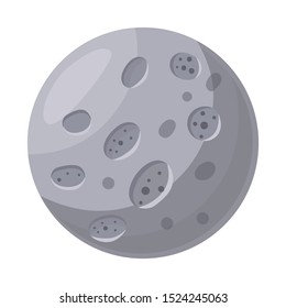 Vector design of moon and crater logo. Web element of moon and astrology stock symbol for web.