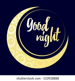  Vector design with moon. Good night